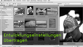 Entwicklungseinstellungen übertragen Entwicklungseinstellungen übertragen