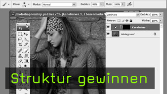 Kanalmixer, Einstellungsebene, Photoshop Tutorial, Strukturen Kanalmixer, Einstellungsebene, Photoshop Tutorial, Strukturen