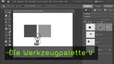 Werkzeugpalette, gerade Ausrichten, Rote-Augen-Korrektur, Ausstecherwerkzeug