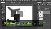 Werkzeugpalette, Verlaufswerkzeug, Formwerkzeug, Pinselwerkzeug Werkzeugpalette, Verlaufswerkzeug, Formwerkzeug, Pinselwerkzeug