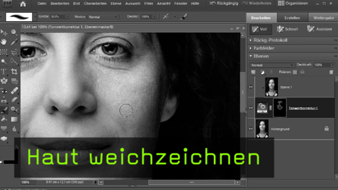 Haut weichzeichnen, Ebenenmaske, Einstellungsebene