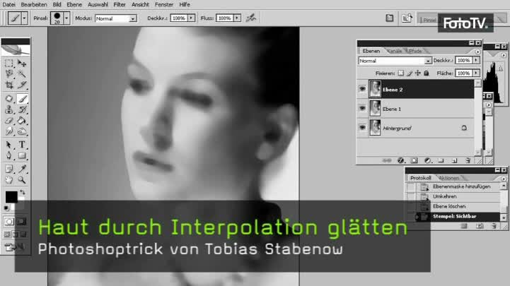 Video Ihr Lernt Einen Photoshop Trick Mit Die Haut Geglattet Wird