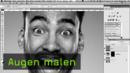 Augen aufhellen, Augen malen, Radialer Weichzeichner