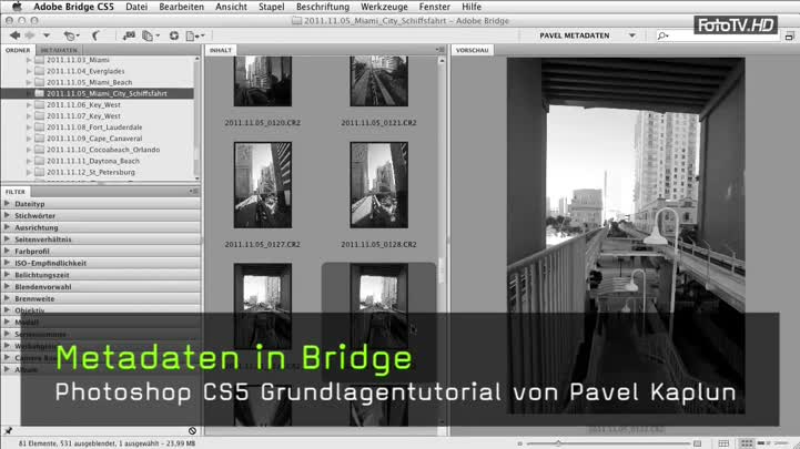 Metadaten in Bridge
