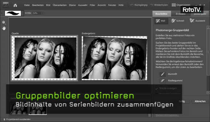Photomerge-Gruppenbild, Photoshop Elements