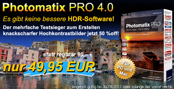 Photomatix Pro 4.0 – die wohl bekannteste HDR-Software nur noch wenige Tage für 50 % off!