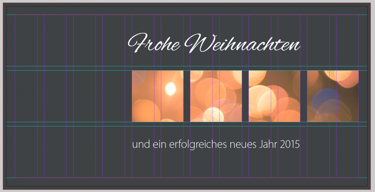 Vorlage für eine Weihnachtskarte mit InDesign