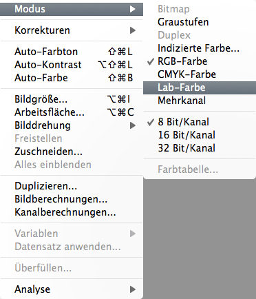 Lab Modus auswählen