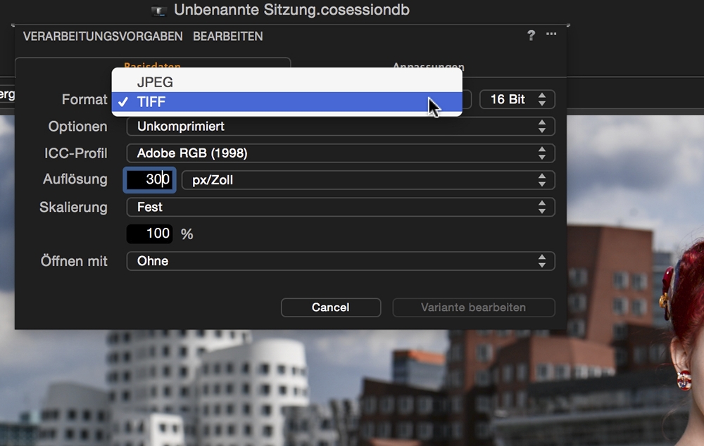 Capture One und externe Programme