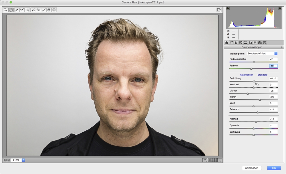 Portrait Entwicklung mit Photoshop