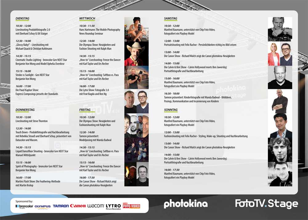 Download Programmflyer photokina FotoTV. stage