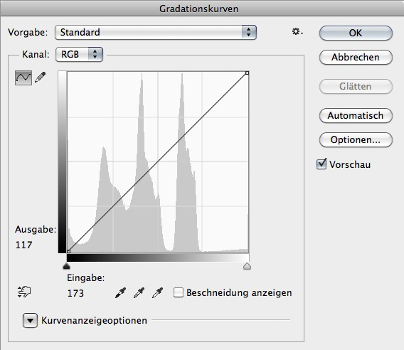 Der Gradationskurvendialog