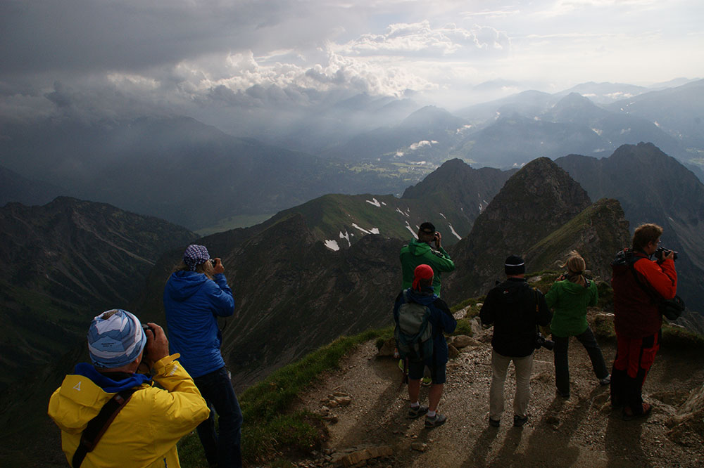 Fotografieren während der FotoTV. Challenge in Oberstdorf