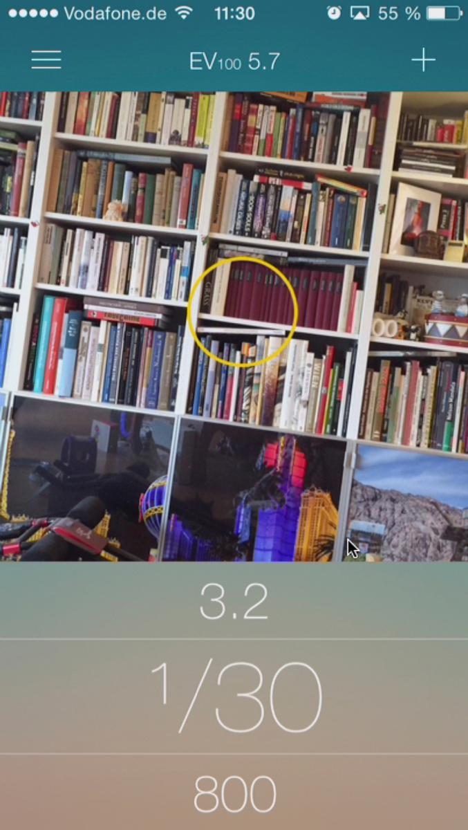 Belichtungsmessung mit der Lumu App