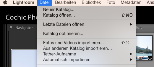 Kataloge in Lightroom