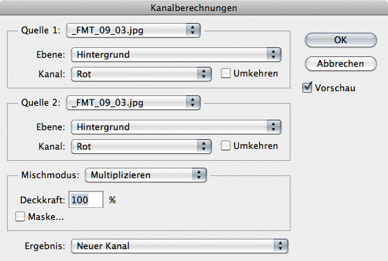 Verrechnung  eines Elements mit sich selbst