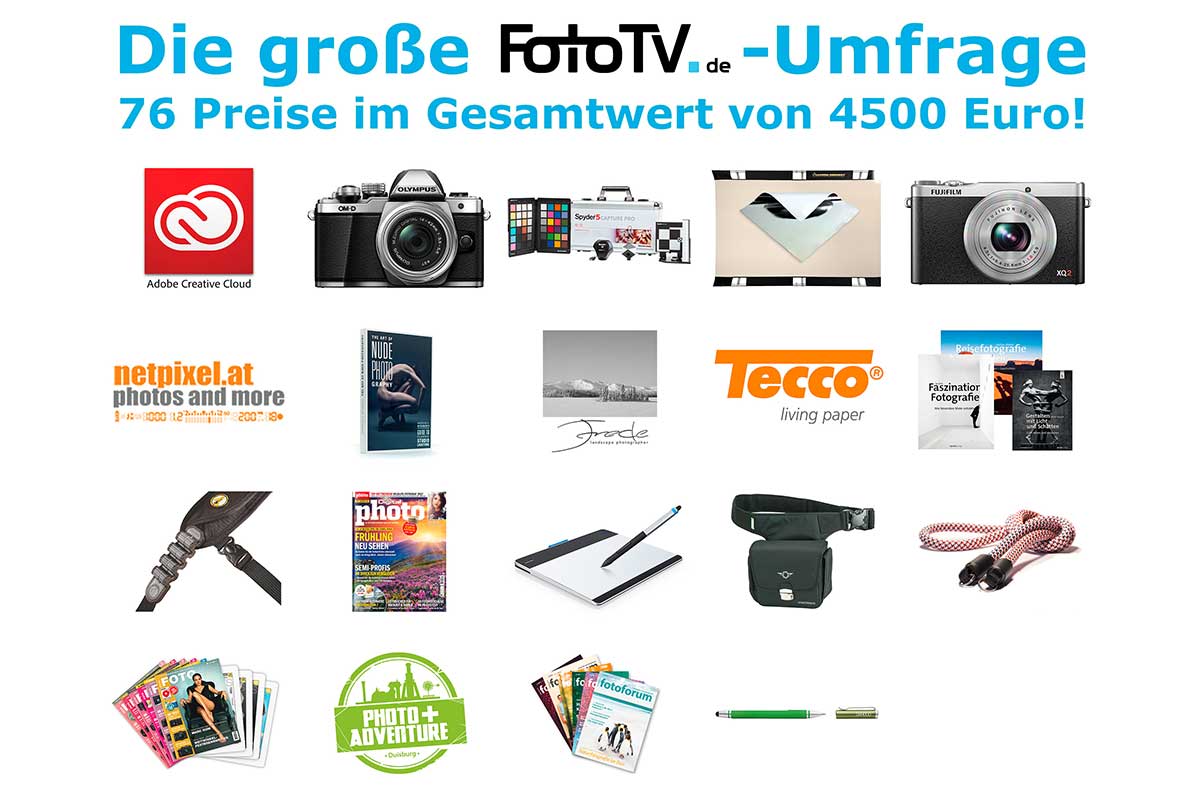 Große FotoTV. Umfrage - Attraktive Preise zu gewinnen