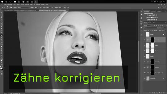 Wie man in Photoshop Zähne bearbeitet