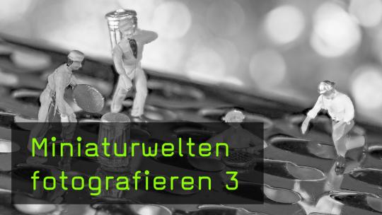 Tiny People Makrofotografie mit mehreren Schärfeebenen