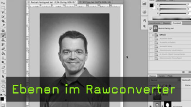 Ebenen im Rawconverter, Photoshop Skript, Russel Brown