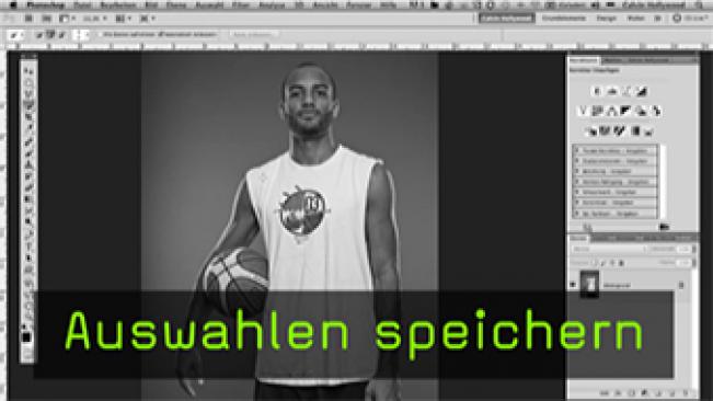 Calvin Hollywood Photoshop Auswahl speichern Alphakanal Photoshop