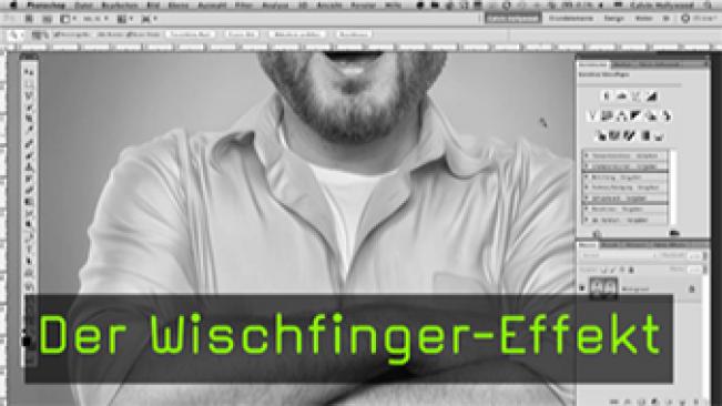 Calvin Hollywood Photoshop Wischfinger