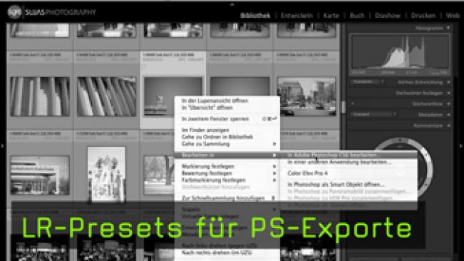 LR-Presets für PS-Exporte - Lightroom Tutorial