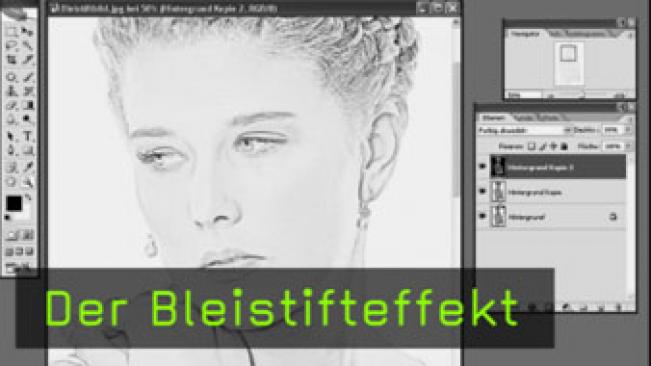 Calvin Hollywood Photoshop Bleistift Effekt