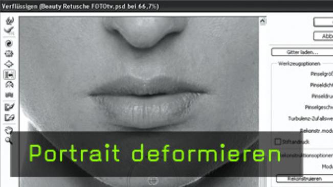 Calvin Hollywood Photoshop Portrait Retusche, Verflüssigungsfilter Photoshop