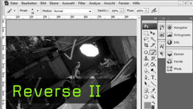Lichtsetzung zurückverfolgen reverse Bildanalyse