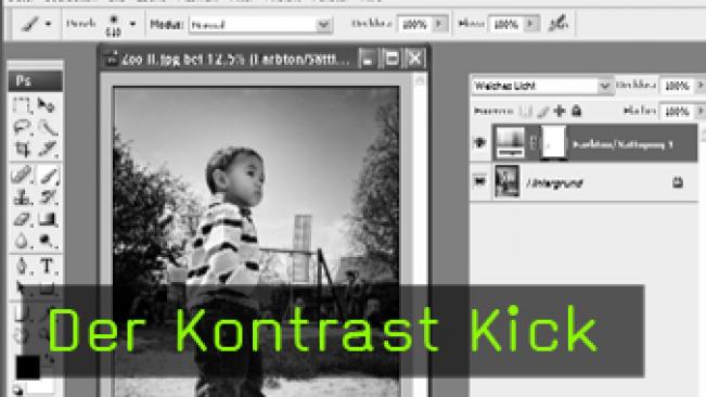 Calvin Hollywood Photoshop Kontrast erhöhen