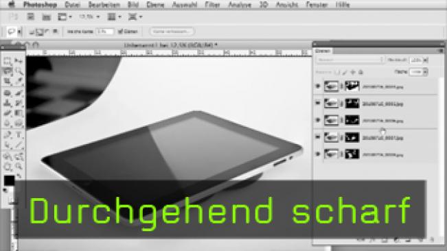 Produktfotografie, Photoshop, iPad