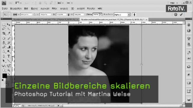 Inhalt bewahren, Photoshop, Skalieren