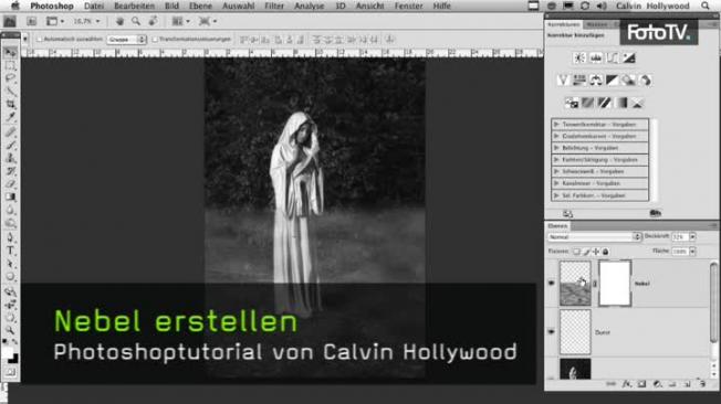 Calvin Hollywood Photoshop Effekte Nebel erstellen