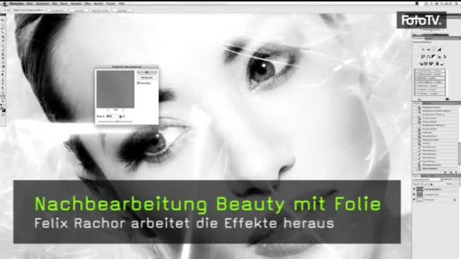Nachbearbeitung Beauty mit Folie
