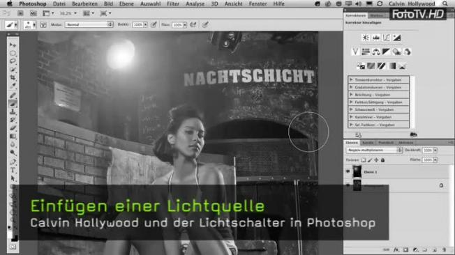 Calvin Hollywood Lichteffekte mit Photoshop