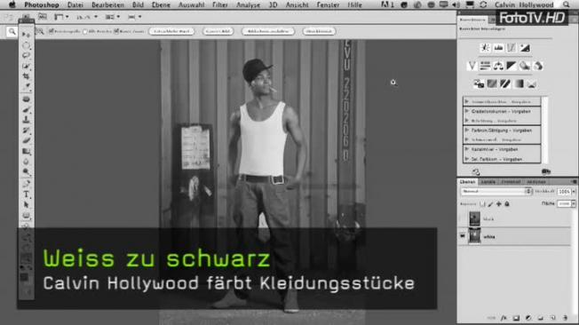 Calvin Hollywood Photoshop einfärben