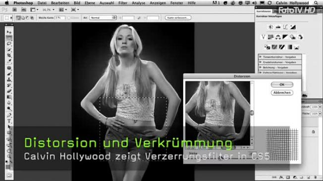 Calvin Hollywood Photoshop verzerren