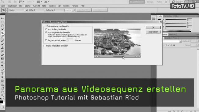 Panoramafotografie, Videografie, Merge-Funktion