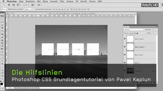 Hilfslinien, Bilder in Photoshop ausrichten