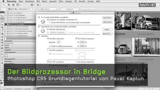 Der Bildprozessor in Bridge