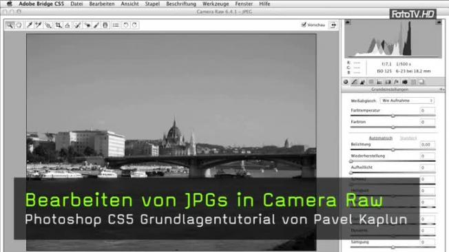 Bearbeiten von JPGs in Camera Raw