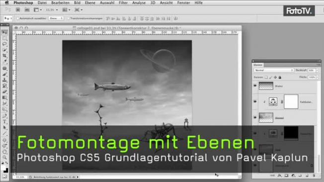 Fotomontage mit Ebenen