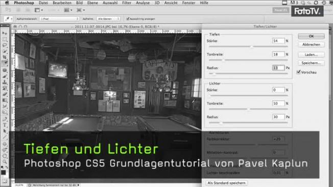 Tiefen und Lichter in Photoshop