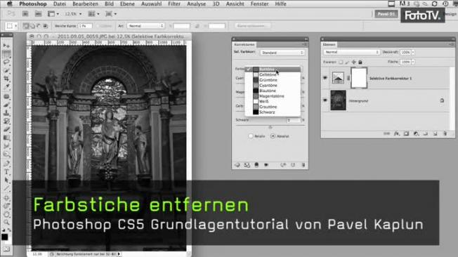 Farbstiche entfernen