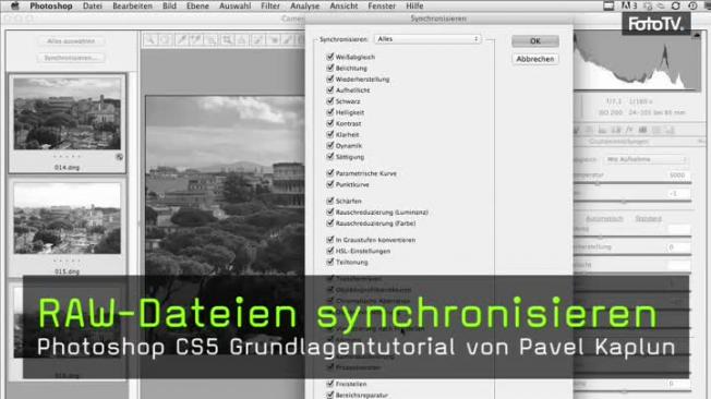 raw, synchronisieren