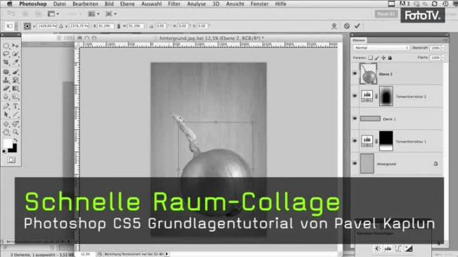 Raum-Collage, photoshop