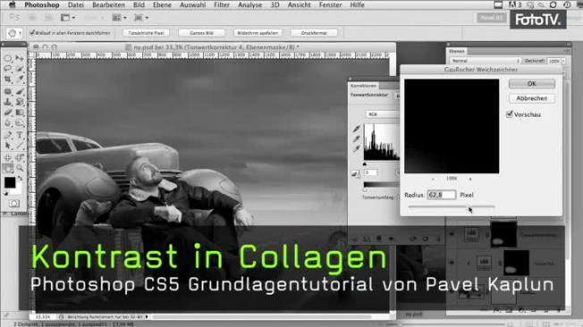 Kontrast in Collagen