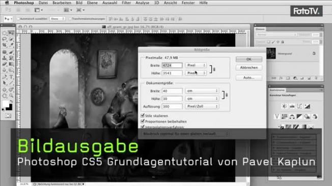 bildausgabe, photoshop