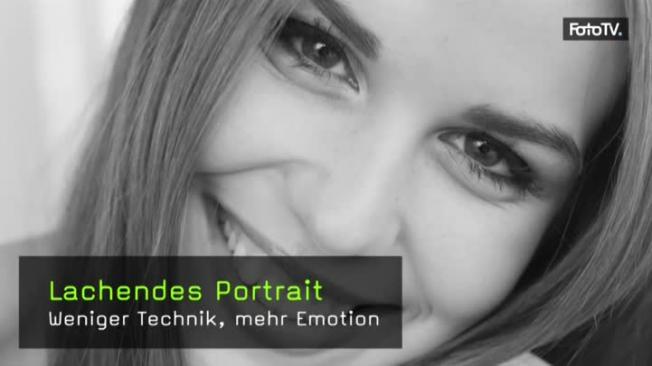 Lachende Portraits fotografieren, Model Lachen